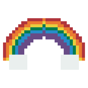 Rainbow perler bead pattern sample