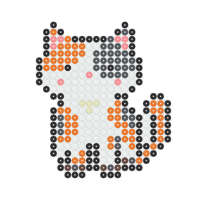 calico cat 29x29 bead preview